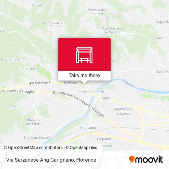 Via Sarzanese Ang.Carignano map