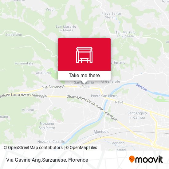 Via Gavine Ang.Sarzanese map