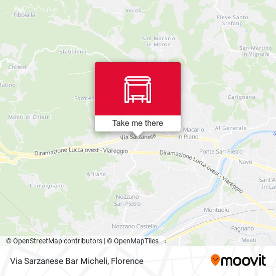 Via Sarzanese Bar Micheli map