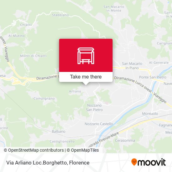Via Arliano Loc.Borghetto map