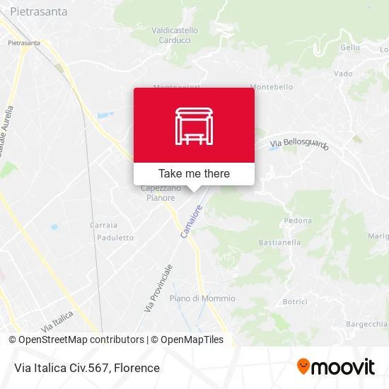 Via Italica Civ.567 map