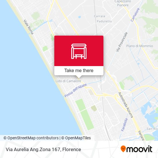 Via Aurelia Ang.Zona 167 map
