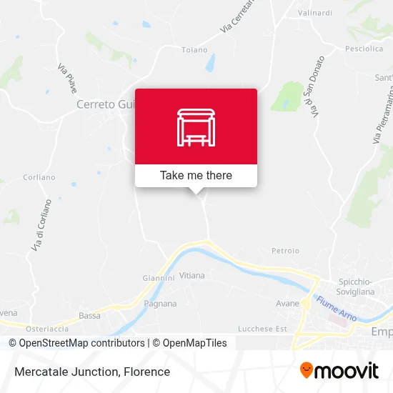 Mercatale Junction map