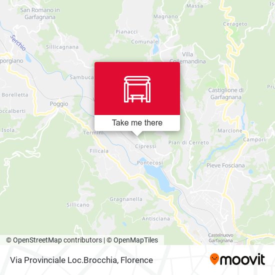 Via Provinciale Loc.Brocchia map