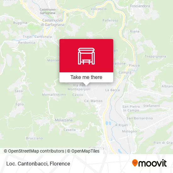 Loc. Cantonbacci map