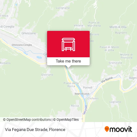 Via Fegana Due Strade map