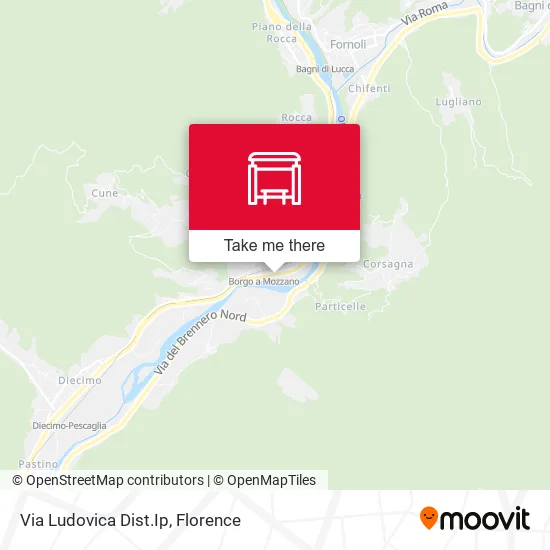 Via Ludovica Dist.Ip map