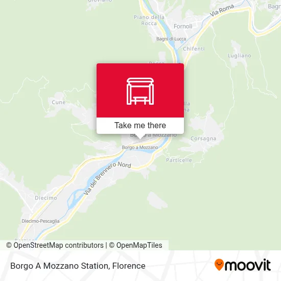 Borgo A Mozzano Station map