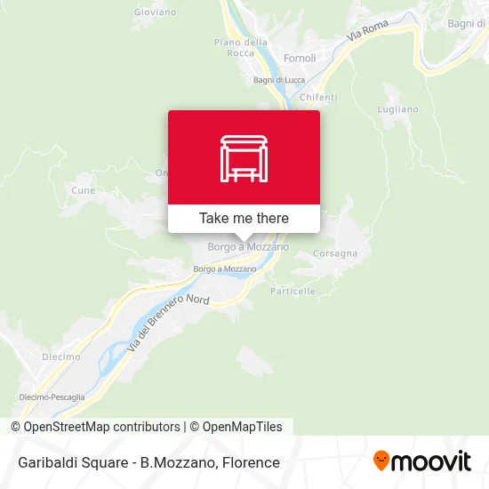 Garibaldi Square - B.Mozzano map