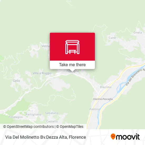 Via Del Molinetto Bv.Dezza Alta map