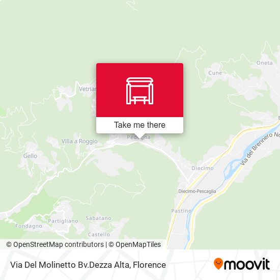 Via Del Molinetto Bv.Dezza Alta map