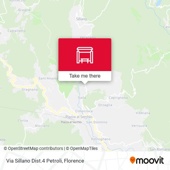 Via Sillano Dist.4 Petroli map