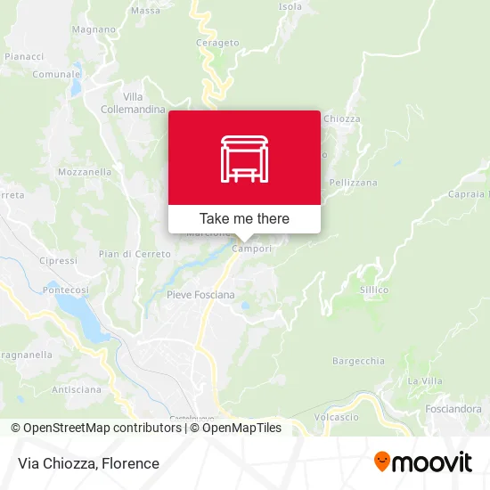Via Chiozza map