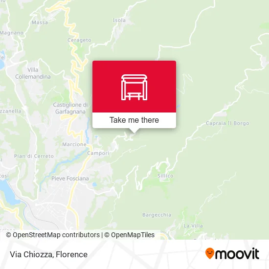 Via Chiozza map