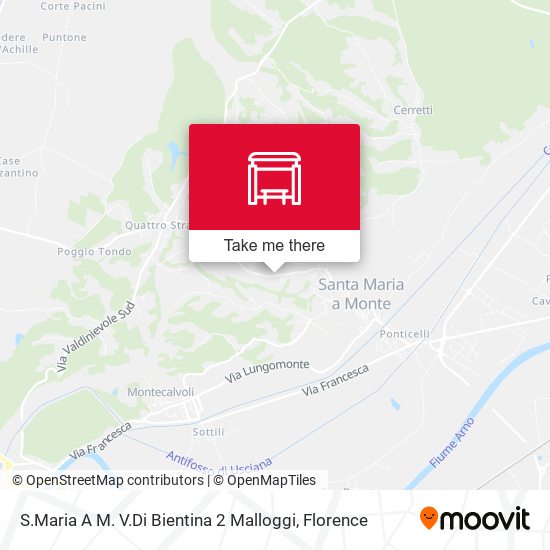 S.Maria A M. V.Di Bientina 2 Malloggi map