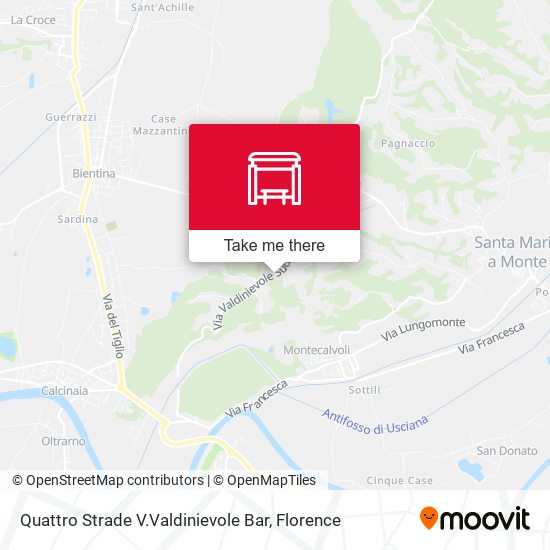 Quattro Strade V.Valdinievole Bar map