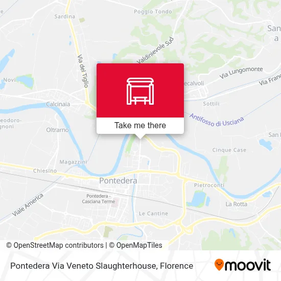 Pontedera Via Veneto Slaughterhouse map