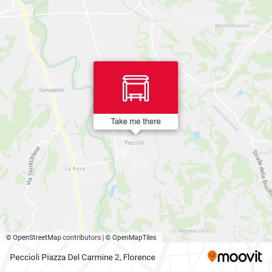 Peccioli Piazza Del Carmine 2 map