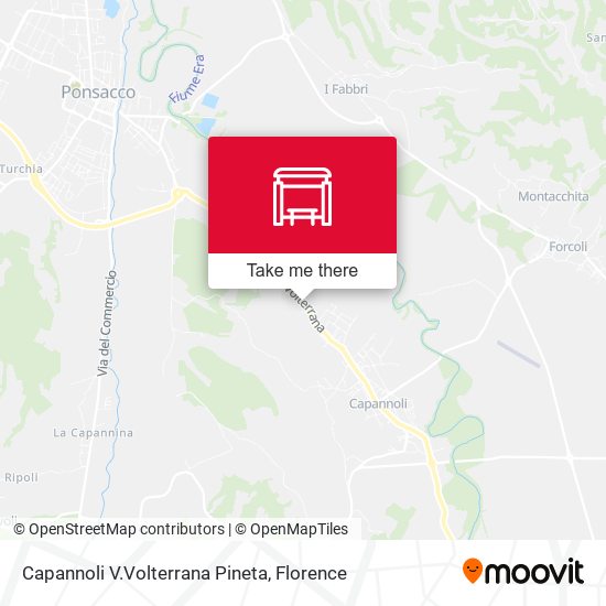 Capannoli V.Volterrana Pineta map