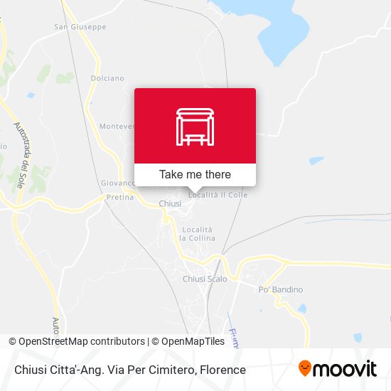 Chiusi Citta'-Ang. Via Per Cimitero map