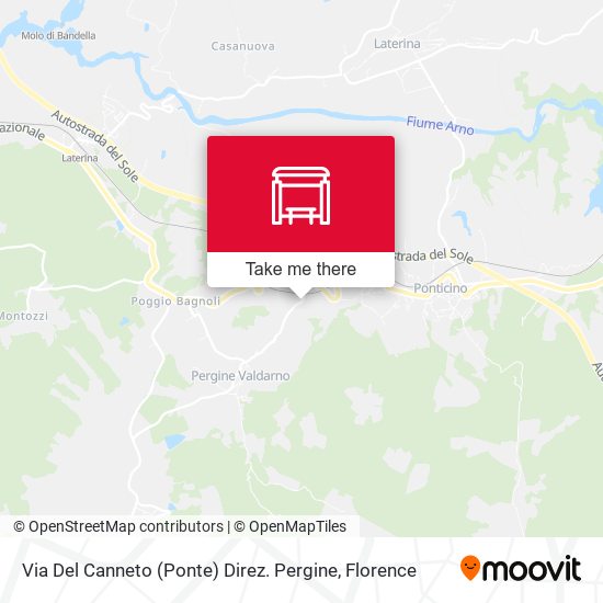 Via Del Canneto (Ponte) Direz. Pergine map