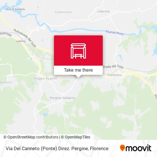 Via Del Canneto (Ponte) Direz. Pergine map