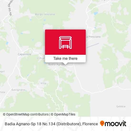 Badia Agnano-Sp 18 Nc.134 (Distributore) map