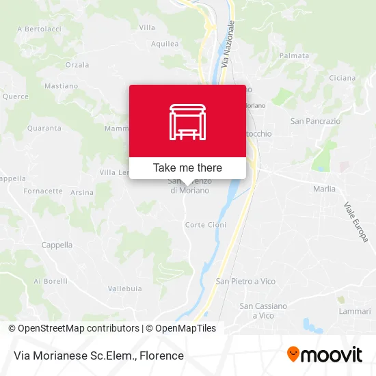 Via Morianese Sc.Elem. map
