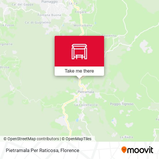 Pietramala Per Raticosa map