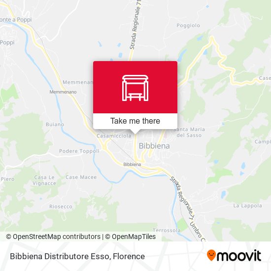 Bibbiena Distributore Esso map
