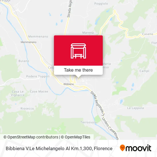 Bibbiena V.Le Michelangelo Al Km.1,300 map