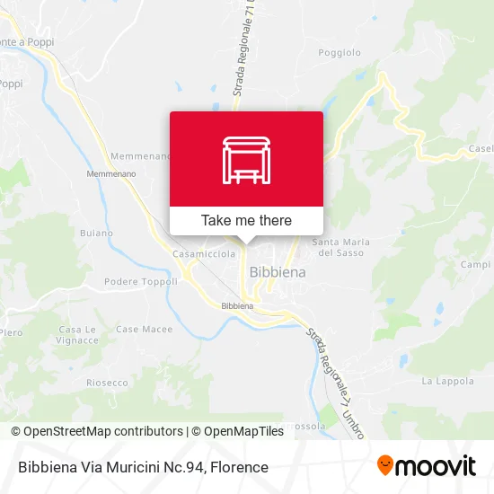 Bibbiena Via Muricini Nc.94 map