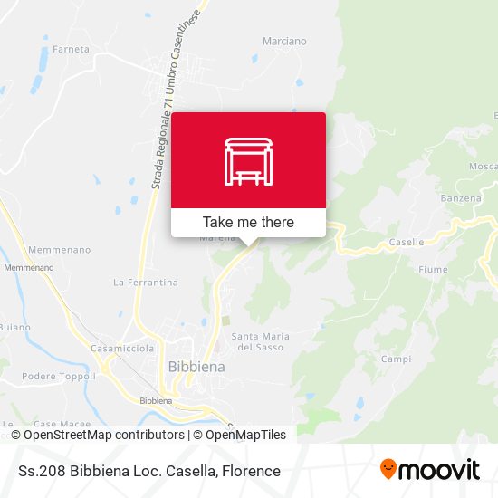 Ss.208 Bibbiena Loc. Casella map