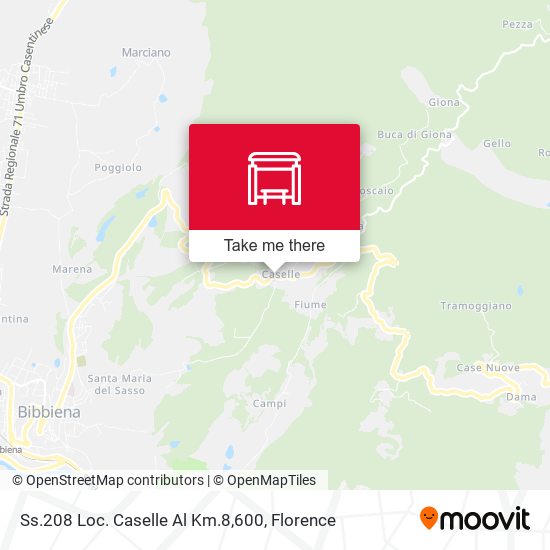 Ss.208 Loc. Caselle Al Km.8,600 map