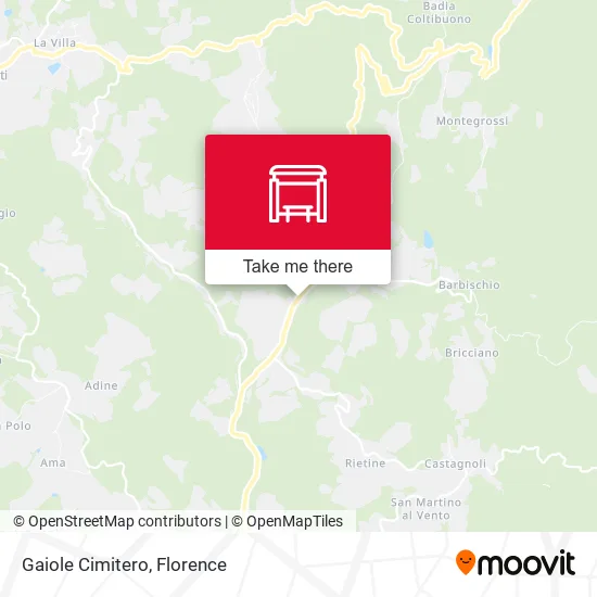 Gaiole Cimitero map