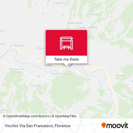 Vicchio Via San Francesco map