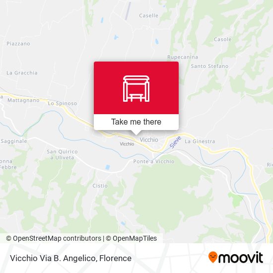 Vicchio Via B. Angelico map