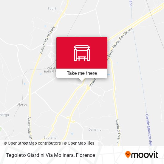 Tegoleto Giardini Via Molinara map