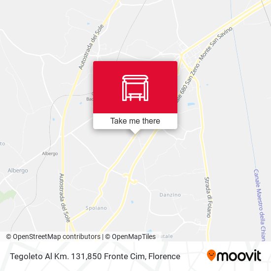 Tegoleto Al Km. 131,850 Fronte Cim map