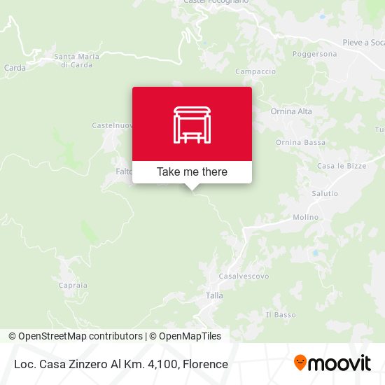 Loc. Casa Zinzero Al Km. 4,100 map