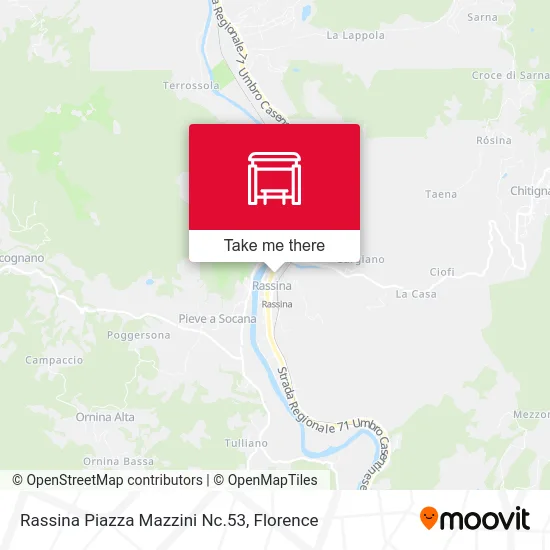 Rassina Piazza Mazzini Nc.53 map
