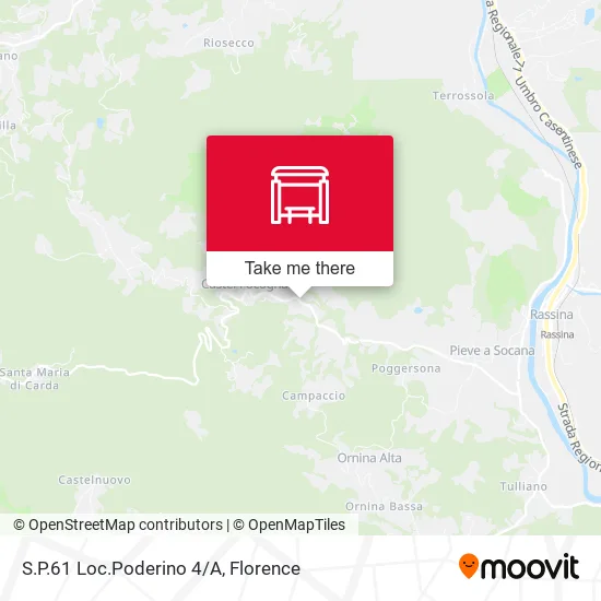 S.P.61 Loc.Poderino 4/A map