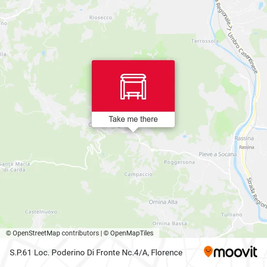 S.P.61 Loc. Poderino Di Fronte Nc.4 / A map