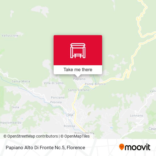 Papiano Alto Di Fronte Nc.5 map