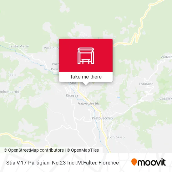 Stia V.17 Partigiani Nc.23 Incr.M.Falter map