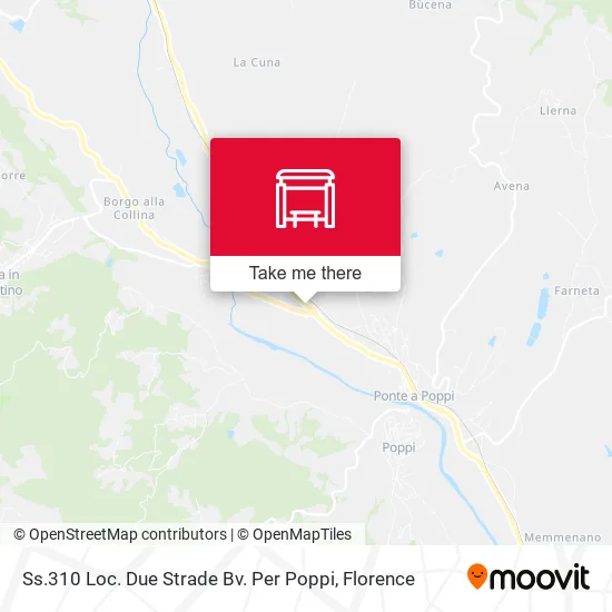 Ss.310 Loc. Due Strade Bv. Per Poppi map