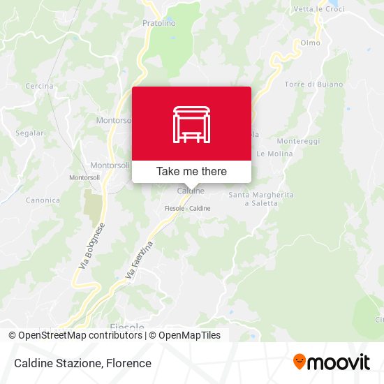 Caldine Stazione map