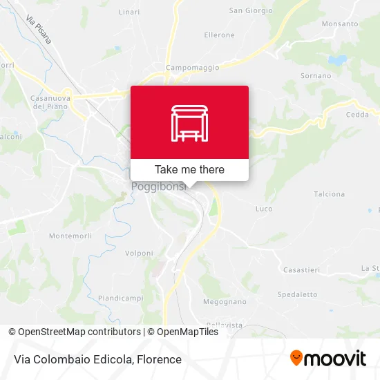 Via Colombaio Edicola map