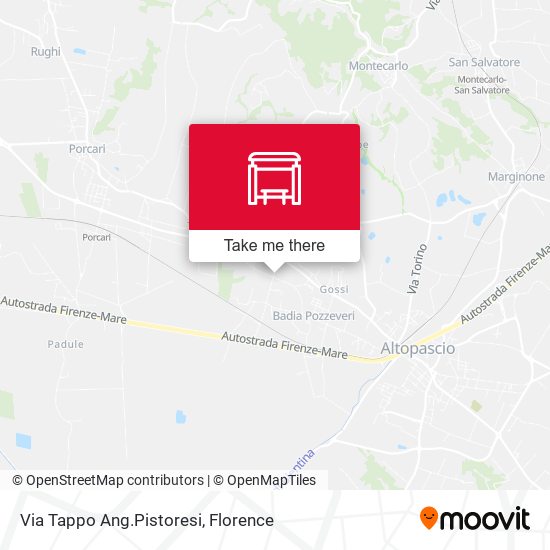 Via Tappo Ang.Pistoresi map
