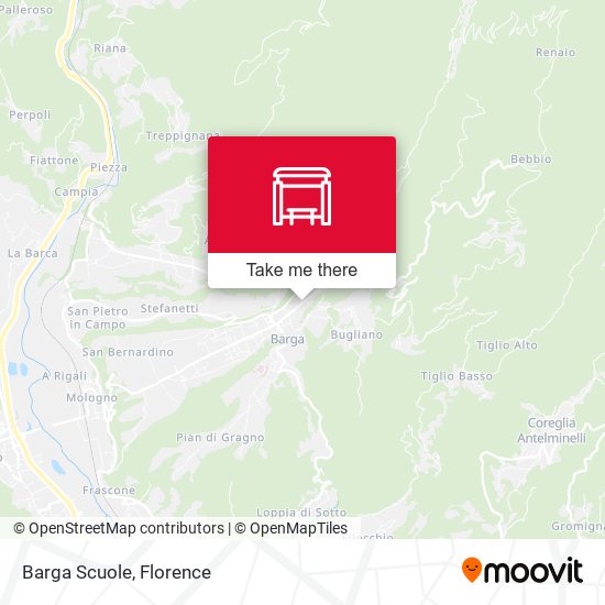 Barga Scuole map